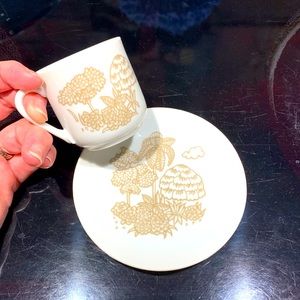 Tiny Bali teacup and saucer
